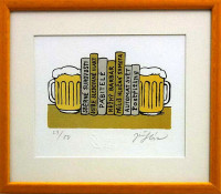 Jiří Slíva - Hrabalova knihovna - grafika